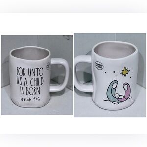 NEW Rae Dunn Double-sided Mug Manger Scene & For Unto Us a Child is Born Isaiah